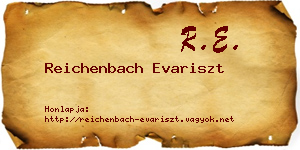 Reichenbach Evariszt névjegykártya